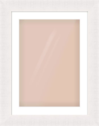 Rough Cut Effect Flat Frame for 420 × 594mm artwork, with Smooth White Single Mount