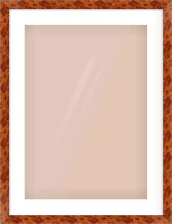 Brown Flat Frame for 420 × 594mm artwork, with Smooth White Single Mount