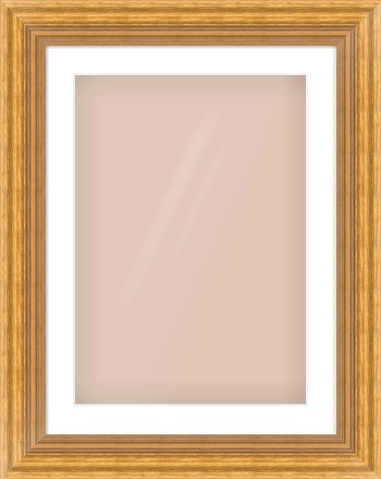 Gold Reverse Frame for 420 × 594mm artwork, with Smooth White Single Mount