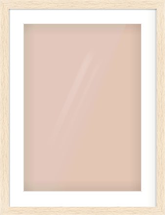 Ivory Flat Frame for 420 × 594mm artwork, with Smooth White Single Mount
