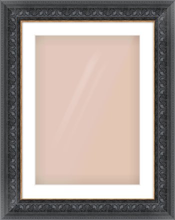 Black Reverse Frame for 420 × 594mm artwork, with Smooth White Single Mount
