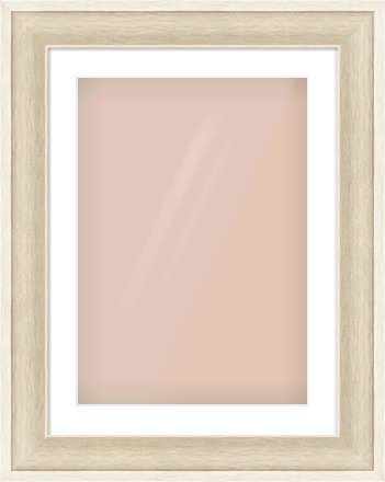 Silver / White Scoop Frame for 420 × 594mm artwork, with Smooth White Single Mount