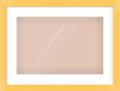 Yellow Paint Flat Frame for 45 × 30cm artwork, with Smooth White Single Mount