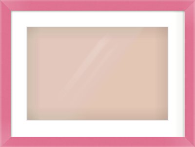 Pink Paint Flat Frame for 45 × 30cm artwork, with Smooth White Single Mount