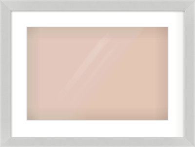 Matte Silver Flat Frame for 45 × 30cm artwork, with Smooth White Single Mount