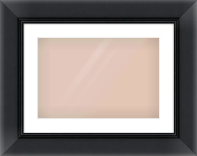 Black Reverse Frame for 45 × 30cm artwork, with Smooth White Single Mount