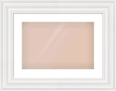 White Spoon Frame for 45 × 30cm artwork, with Smooth White Single Mount