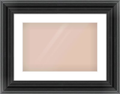 Black Spoon Frame for 45 × 30cm artwork, with Smooth White Single Mount
