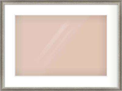 Silver Cushion Frame for 45 × 30cm artwork, with Smooth White Single Mount
