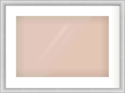 Silver Cushion Frame for 45 × 30cm artwork, with Smooth White Single Mount
