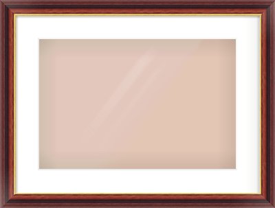 Brown Reverse Frame for 45 × 30cm artwork, with Smooth White Single Mount