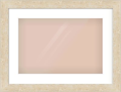 Premium Flat Frame for 45 × 30cm artwork, with Smooth White Single Mount