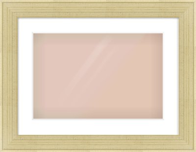 Silver Flat Frame for 45 × 30cm artwork, with Smooth White Single Mount