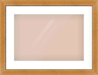 Rustic Medium Oak Reverse Frame for 45 × 30cm artwork, with Smooth White Single Mount