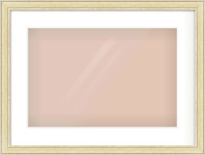 Ivory Reverse Frame for 45 × 30cm artwork, with Smooth White Single Mount