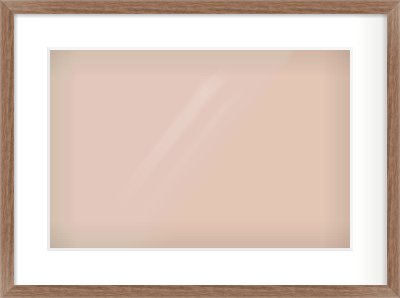 Walnut Flat Frame for 45 × 30cm artwork, with Smooth White Single Mount