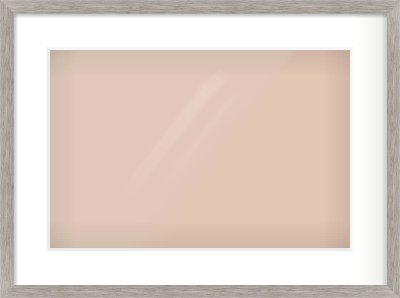Grey Wood Grain Flat Frame for 45 × 30cm artwork, with Smooth White Single Mount
