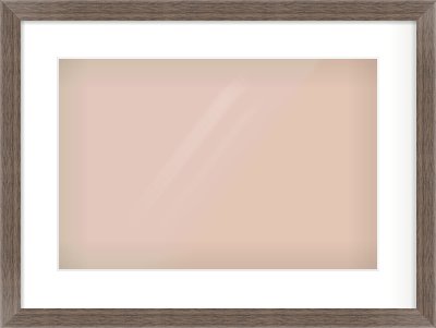 Dark Walnut Flat Frame for 45 × 30cm artwork, with Smooth White Single Mount