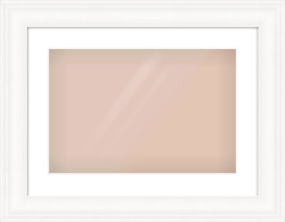 White Scoop Frame for 45 × 30cm artwork, with Smooth White Single Mount