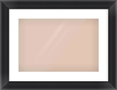 Black Cushion Frame for 45 × 30cm artwork, with Smooth White Single Mount