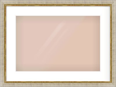 Silver Foil Flat Frame for 45 × 30cm artwork, with Smooth White Single Mount