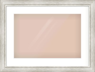 Silver Scoop Frame for 45 × 30cm artwork, with Smooth White Single Mount