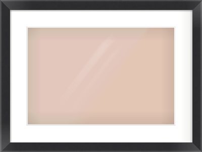 Black Flat Frame for 45 × 30cm artwork, with Smooth White Single Mount