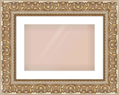 Silver / Gold Reverse Frame for 45 × 30cm artwork, with Smooth White Single Mount