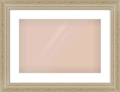 Ivory Scoop Frame for 45 × 30cm artwork, with Smooth White Single Mount
