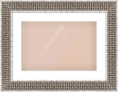 Silver Flat Frame for 45 × 30cm artwork, with Smooth White Single Mount