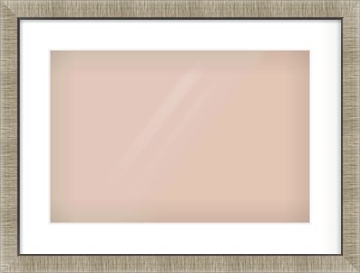 Silver & Black Sided Flat Frame for 45 × 30cm artwork, with Smooth White Single Mount
