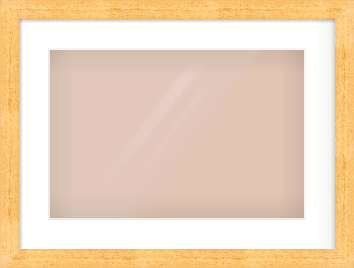 Oak Effect Flat Frame for 45 × 30cm artwork, with Smooth White Single Mount