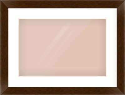 Wenge Flat Frame for 45 × 30cm artwork, with Smooth White Single Mount