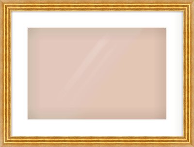 Gold Reverse Frame for 45 × 30cm artwork, with Smooth White Single Mount