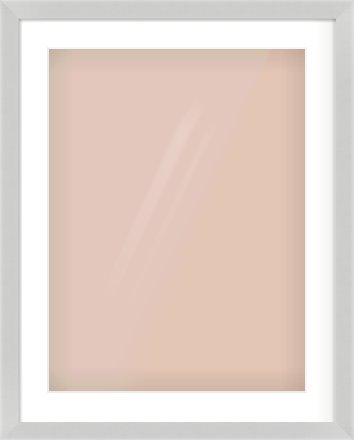 Matte Silver Flat Frame for 18 × 24in artwork, with Smooth White Single Mount