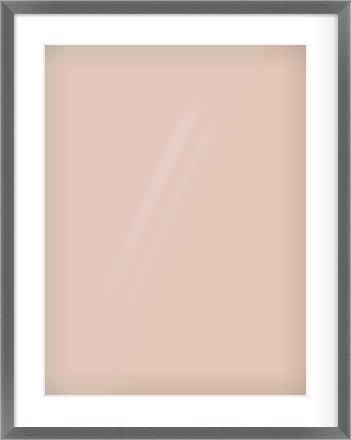 Dark Grey Flat Frame for 18 × 24in artwork, with Smooth White Single Mount