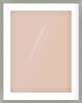 Pale Grey Flat Frame for 18 × 24in artwork, with Smooth White Single Mount
