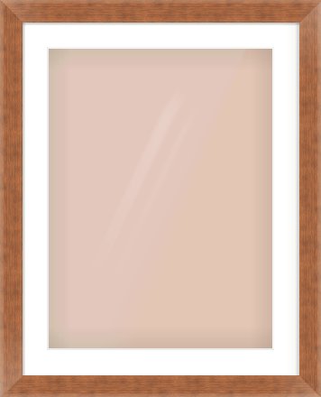Bronze Flat Frame for 18 × 24in artwork, with Smooth White Single Mount