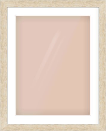 Premium Flat Frame for 18 × 24in artwork, with Smooth White Single Mount