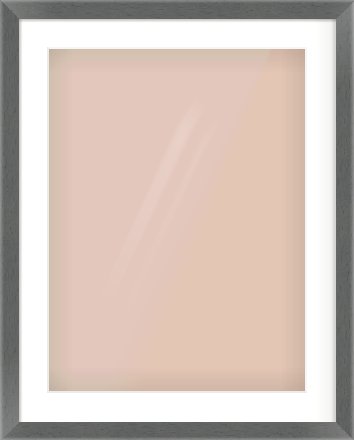 Dark Grey Flat Frame for 18 × 24in artwork, with Smooth White Single Mount