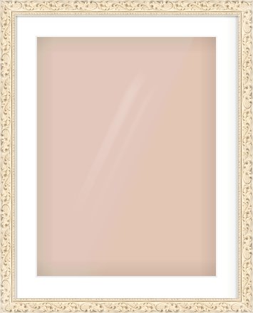 White Decorative Frame for 18 × 24in artwork, with Smooth White Single Mount