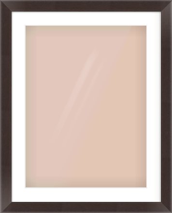 Brown Flat Frame for 18 × 24in artwork, with Smooth White Single Mount