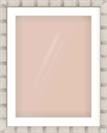 Silver Flat Frame for 18 × 24in artwork, with Smooth White Single Mount