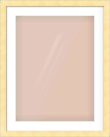 Gold Face, Black Sides Flat Frame for 18 × 24in artwork, with Smooth White Single Mount