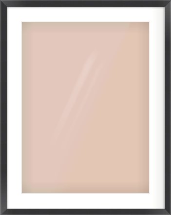 Brushed Black Flat Frame for 18 × 24in artwork, with Smooth White Single Mount