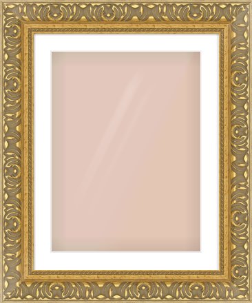 Gold Reverse Frame for 18 × 24in artwork, with Smooth White Single Mount
