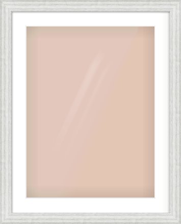 Silver Foil Flat Frame for 18 × 24in artwork, with Smooth White Single Mount