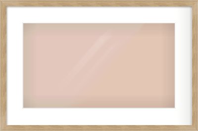 Oak Veneer Flat Frame for 480 × 270mm artwork, with Smooth White Single Mount