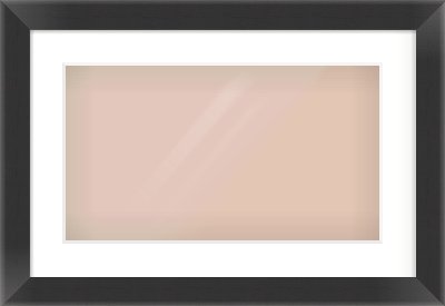 Black Reverse Frame for 480 × 270mm artwork, with Smooth White Single Mount