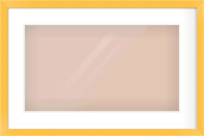 Yellow Paint Flat Frame for 480 × 270mm artwork, with Smooth White Single Mount